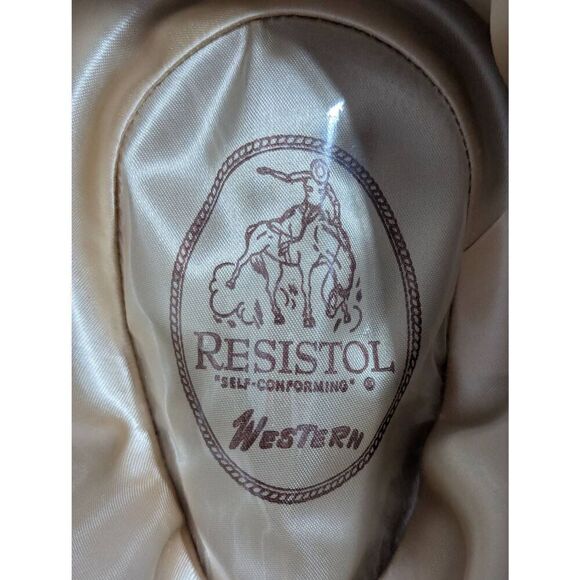 Resistol Self-Conforming Men's Tan Suede Braided Accent Band Western Cowboy Hat - Picture 2 of 8